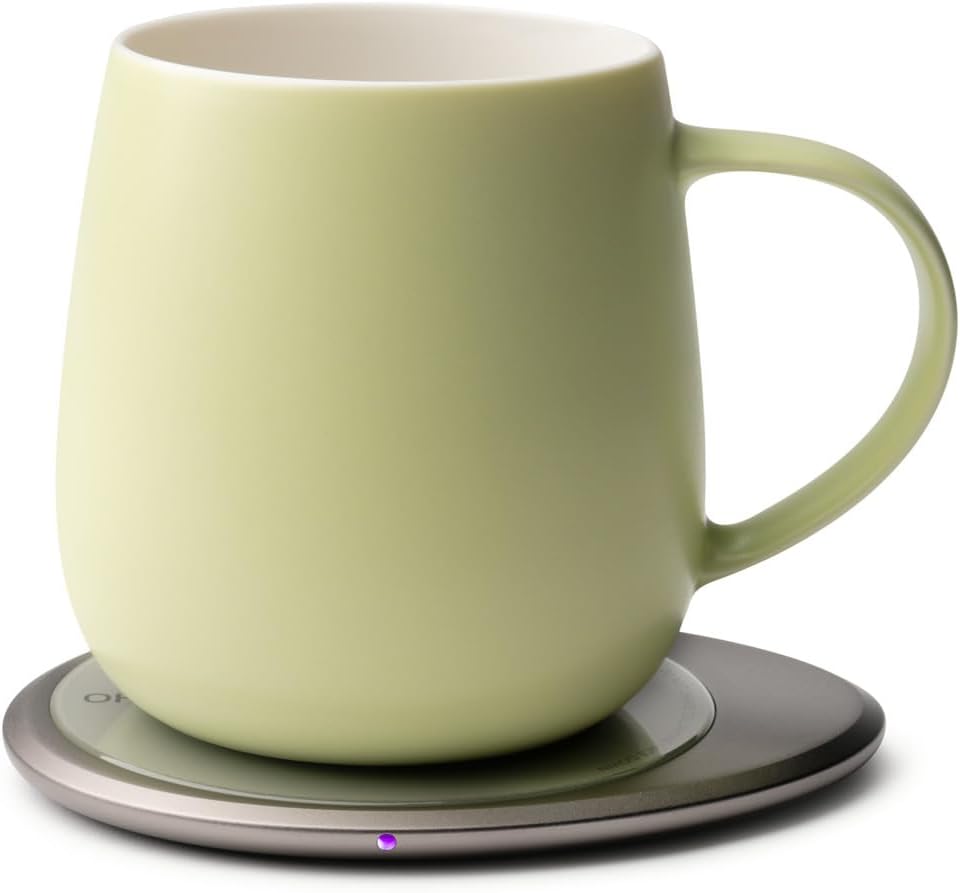 Ui 3 Self-Heating Mug Set – Verde Green | 12 fl oz / 355 mL Ceramic Coffee & Tea Mug Set