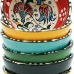 Handmade Ceramic Small Bowls Set of 6 | 2.5 Oz Mexican Dipping Sauce Charcuterie Bowls | Talavera Pottery | Multi-Color