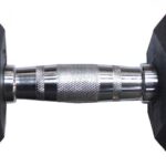 Rage Fitness Rubber Coated Dumbbells – No Roll Design Easy-Grip Steel Knurled Handle, Weights Dumbbells Set for Strength Training – Ideal Weights Set for Home Gym – SOLD INDIVIDUALLY – Black