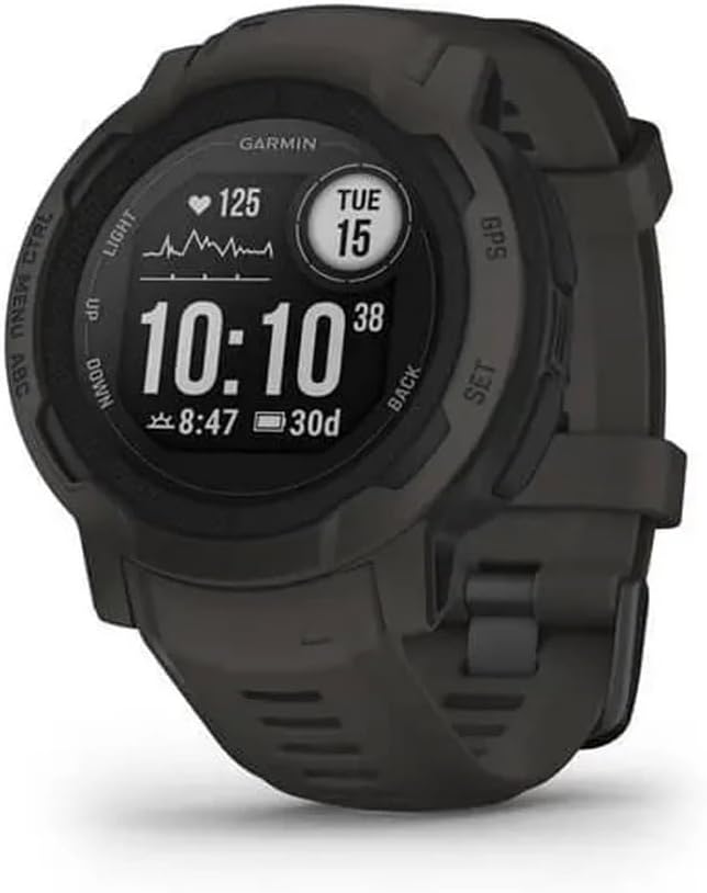 Garmin Instinct 2, Rugged Outdoor Watch with GPS, Built for All Elements, Multi-GNSS Support, Tracback Routing and More, Graphite – 010-02626-10