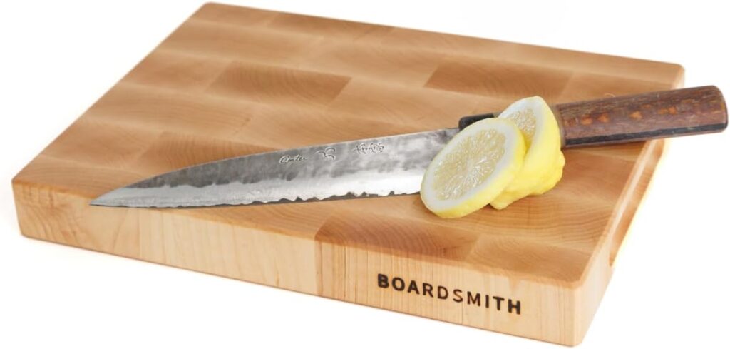The Boardsmith Maple Sidekick End Grain Cutting Board – Maple Wood Cutting Board for Kitchen – Kitchen Cutting Board – Wooden Cutting Board