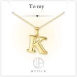 Bubble Letter Necklace Gold for Women,18K Gold Plated Charm Initial Necklaces Dainty Custom Name A-Z Personalized Pendent Necklace Trendy Jewelry Gifts for College