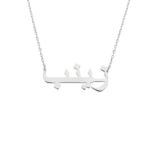 925K Sterling Silver Arabic Name Necklace for Women, Custom Name Arabic Jewelry, Personalized Nameplate Birthday Gift