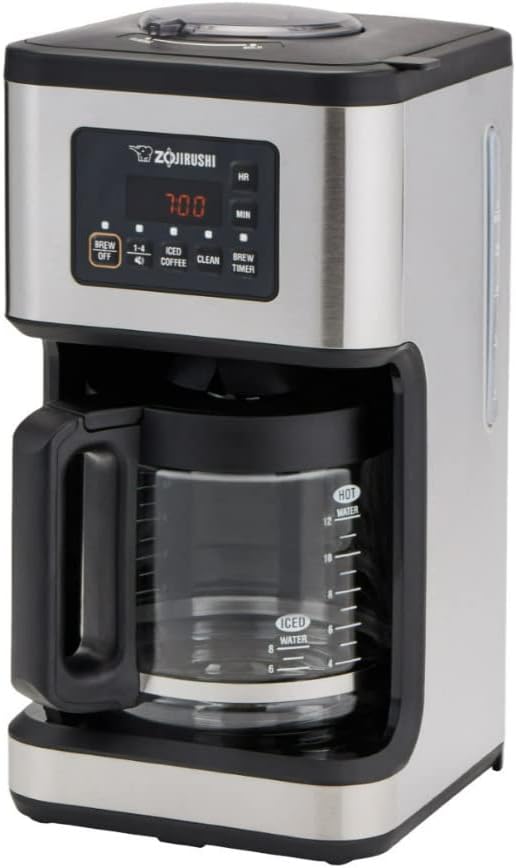 Zojirushi EC-ESC120 Coffee Maker Dome Brew Programmable, StainlessSteel and Black