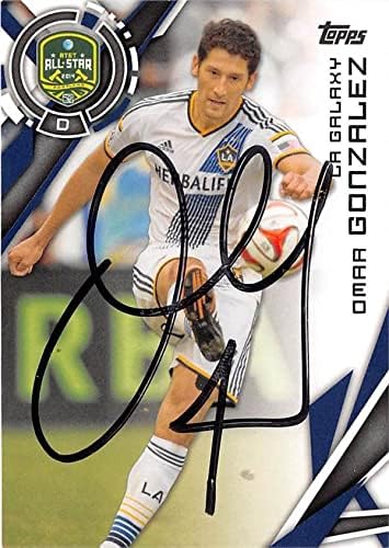Sports Memorabilia Autograph Warehouse 245589 Omar Gonzalez Autographed Trading Card – Soccer Football LA Galaxy MLS 2015 Topps – No. 183