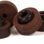 The Boardsmith Handmade Wood Cutting Board Feet with Stainless Steel Screws – Elevate Your Cutting Board with Wooden Non Slip Cutting Board Feet – Easy to Install – Handmade In USA – Set of 4 (Walnut)