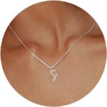 Initial Necklaces for Women Trendy, Dainty Silver Letter Necklace Cute Pendant Choker Name Necklace Personalized Costume Monogram Silver Jewelry Necklace for Women Valentines Gifts
