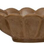 Creative Co-Op Stoneware Flower Bowls, 6″ L x 6″ W x 3″ H, Multicolor