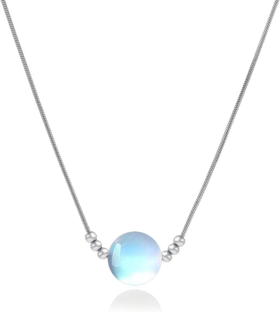 Healing Crystal Necklace for Women – Natural Stone Beaded Handmade Gemstone Jewelry – Protection Crystals Birthstone Necklace