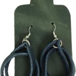 Handmade Genuine Full Grain Leather Loop Earrings – Leather Jewelry for Sensitive Ears – Lightweight Dangle Earrings