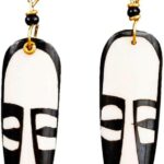 TEMBO AFRICA Handmade African Earrings Tribal Earrings Length: 3.5 Inches (with hooks) Boho Jewelry Gifts Handmade From Africa AE01