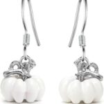 Coadipress Funny Orange Pumpkin Earrings – Handmade Lifelike 3D Halloween & Fall Earrings – Thanksgiving Gift
