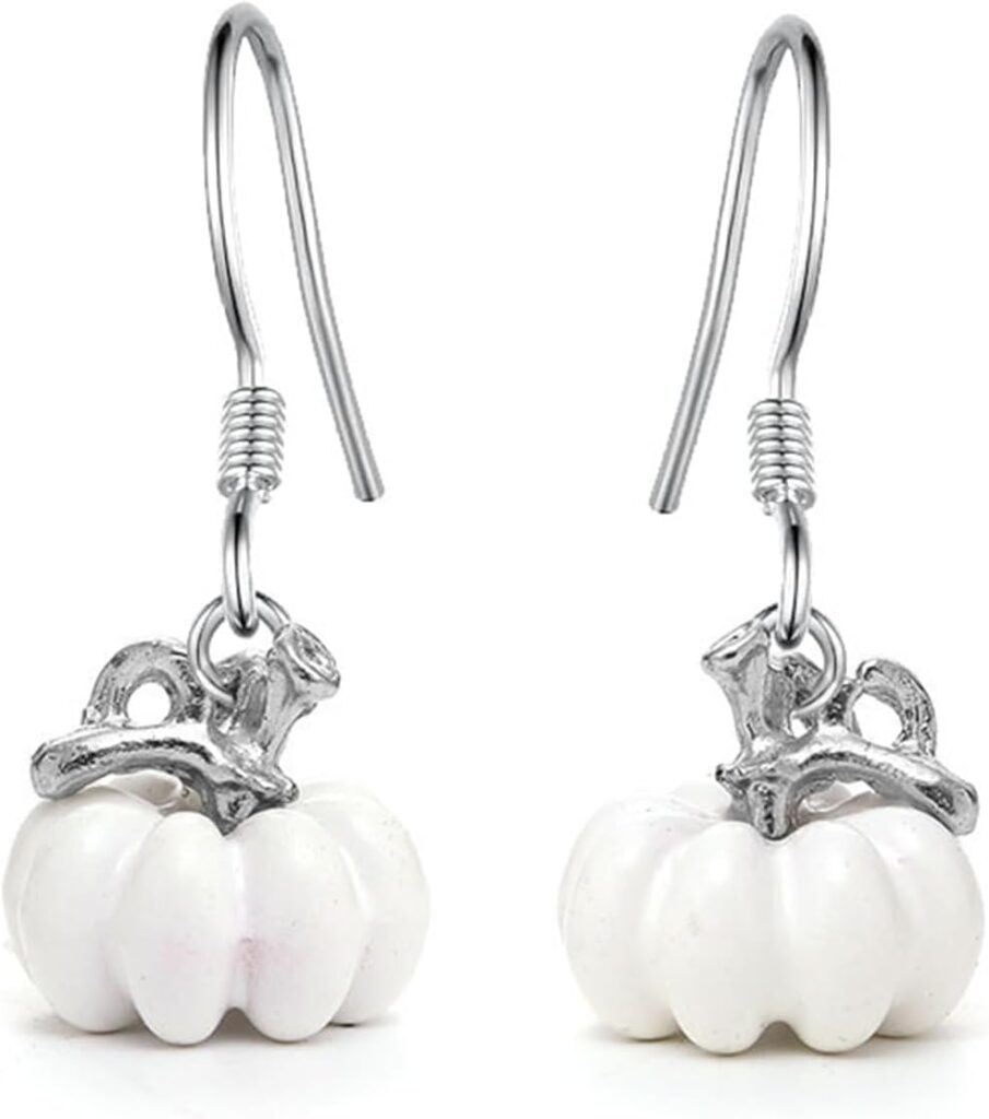 Coadipress Funny Orange Pumpkin Earrings – Handmade Lifelike 3D Halloween & Fall Earrings – Thanksgiving Gift