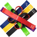 6-Pack Resistance Bands for Home Gym Workouts, 5 Levels (3-50 lbs) Latex-Free Exercise Bands Set for Muscle Training, Physical Therapy, Men & Women