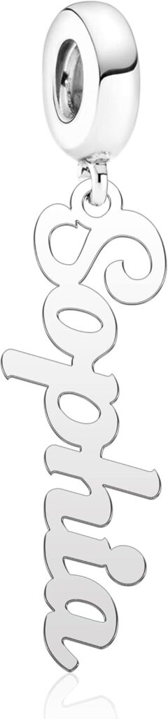 CharmSStory Personalized Gifts Custom Name Plate Initial Charms for Bracelets Compatible with Pandora Bracelets for Womens