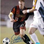 Clint Mathis autographed 8×10 Photo (Soccer) Metro Stars