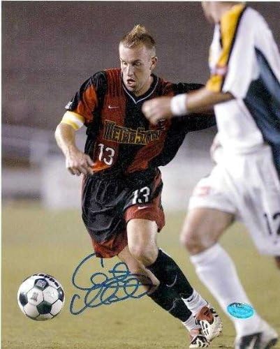 Clint Mathis autographed 8×10 Photo (Soccer) Metro Stars