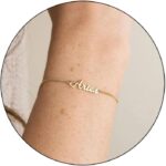 Custom Bracelet for Women – 14K Gold Plated Adjustable Name Anklet Bracelets Personalized, Customized Bracelet Birthday Gift for Women