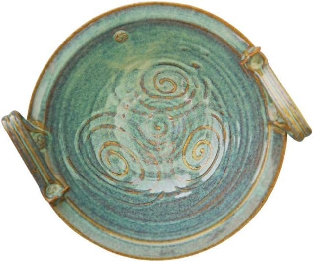 Birsppy Castle Arch Pottery Celtic Bowl Hand-Glazed With Ancient Celtic Symbol 10 Inches In Diameter, 4 Inches in Height 1000 ML