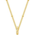 TIZU Initial Necklaces for Women – Dainty 14K Gold Plated Letter Pendant Trendy Personalized Initial A-Z Necklaces Jewelry Gift