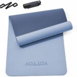 Yoga Mat,Non-Slip TPE Exercise Mat(1/4 Inch) for Pilates, Fitness & Barefoot Workouts, Home Gym Studio with Strap & Bag