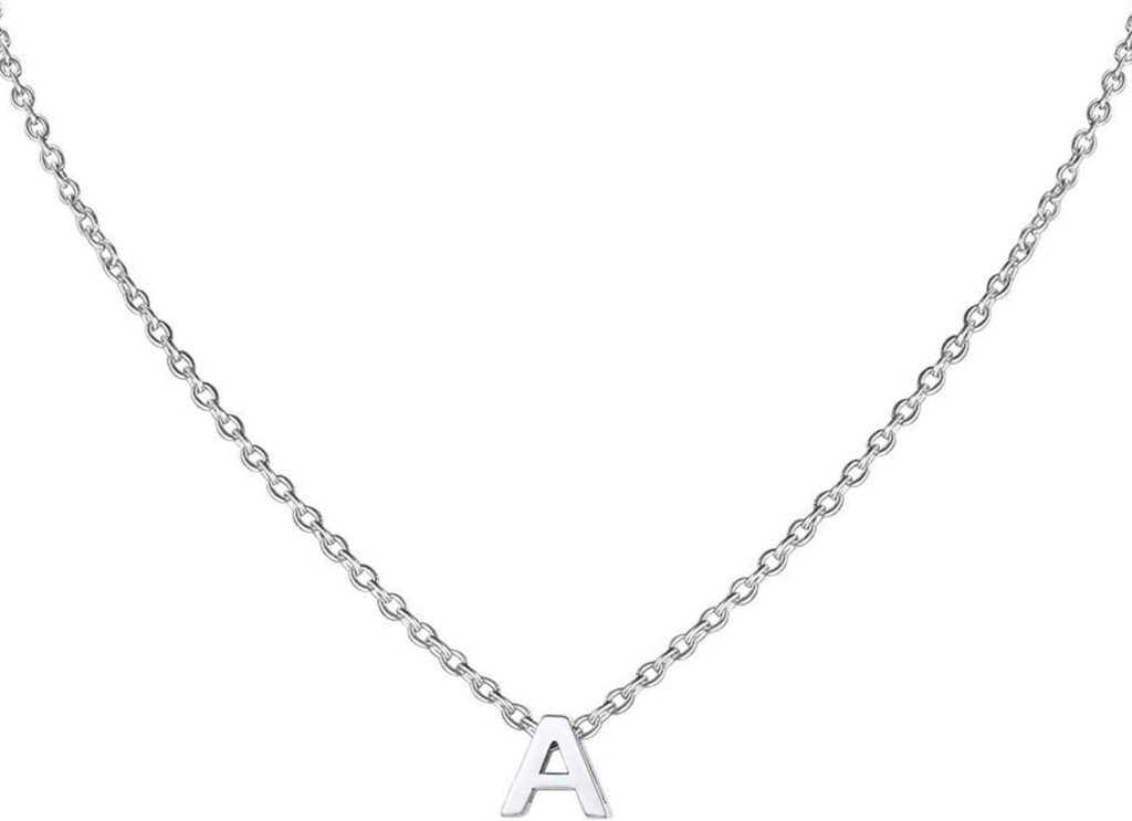 MOMOL Small Initial Necklace for Women Stainless Steel Tiny Letter Necklace Personalized Name Necklace