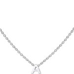 MOMOL Small Initial Necklace for Women Stainless Steel Tiny Letter Necklace Personalized Name Necklace