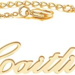 DayOfShe Personalized Name Bracelet or Anklet for Women Birthday Gifts, Custom Bracelets with Name Heart Chain Bracelet Cuff Women Gifts