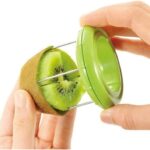 Fast Peel Any Fruit Or Soft Vegetable With Ease. Kiwi Slicer Peeler Pitter Scooper, Mango And Kimi Corer, Kiwi Fruit Scoop Kitchern Tool_Green