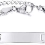 Goo Design Sterling Silver Baby Name Bracelet, Personalized Adjustable Chain, Customized Jewelry Gift for Women