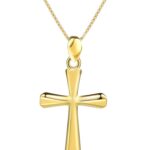 Sterling Silver Cross Necklace for Women 925 Sterling Silver Simple Classic Cross Pendant Necklace Handmade Crosses Religious Jewelry