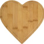 Set of 12, Bulk Mini Heart Shape Bamboo Cutting Boards – Small 8″ Charcuterie Serving Tray Blank Wood Platter for Customized Engraving Gift, Special Event, Wedding Favor, Rustic Home Deco