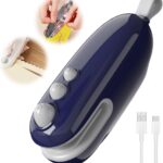 Mini Bag Sealer, 2025 Upgrade Portable Handheld Vacuum Food Sealer Bag Sealing Machine for Plastic Bags Snack Bags, Rechargeable Food Bag Sealer for Travelers (Blue)