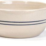 Salad Bowl Handmade Heritage Blue Stripe Stoneware