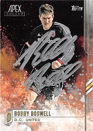 Bobby Boswell autographed trading card (DC United USA MLS Soccer) 2015 Topps Apex #57 Silver – Autographed Soccer Cards
