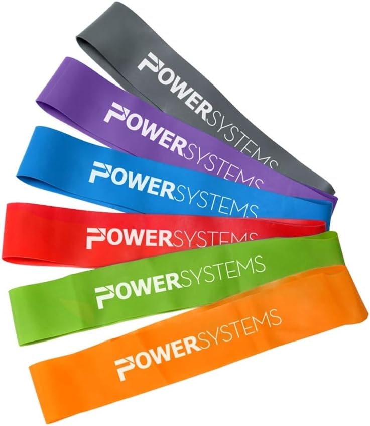 Power Systems Versa Loops – Commercial Grade Resistance Bands, Exercise Loop Bands Kit for Working Out, Elastic Bands for Physical Therapy, Strength, and Fitness Training at Home or Gym