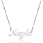 Hidepoo Name Necklace Personalized – Stainless Steel Name Pendant Necklace,Dainty Letter Name Necklace Chain Custom Personalized Jewelry Gifts for Women