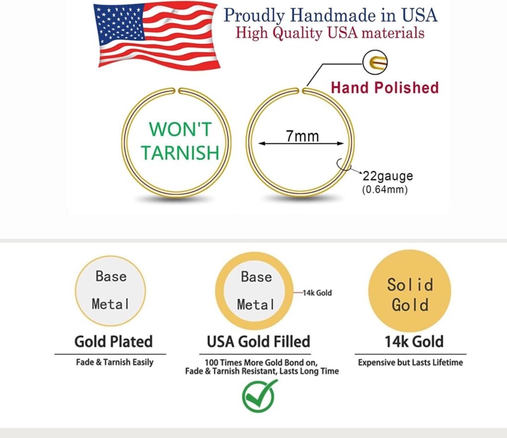 Small Gold or Sterling Silver Huggie Hoop Earrings for Women Cartilage Nose Helix Tragus