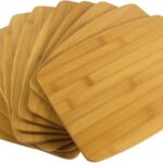 Set of 12, Bulk Wholesale Bamboo Cutting Boards – Thin 12×9″ Blank Reversible Wood Serving Tray, Charcuterie Platter, Grazing Board for Customized Engraving Gifts, Epoxy Resin, Home Deco, Wall Display