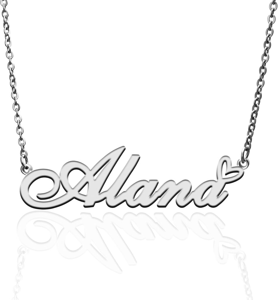 Custom Name Necklace Customized Personalized Plated Necklace for Mother Daughter Friendship Women Valentine’s Day Christmas Birthday New Year Party