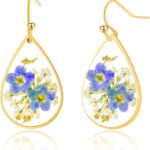 Handmade Pressed Flower Earrings for Women
