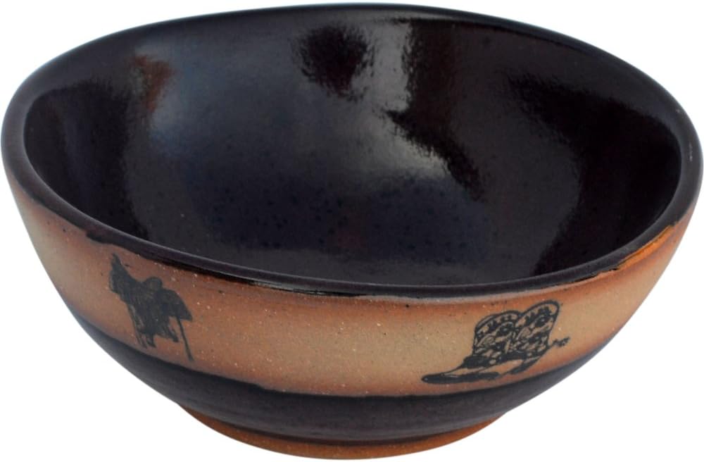 ALWAYS AZUL POTTERY New Western Bowl in Real Red Glaze – Handmade Ceramic Pottery Bowl – Handcrafted Polished Stoneware – Unique & Stylish Glazed Bowl, Great for Soup, Salad, Cereal and More