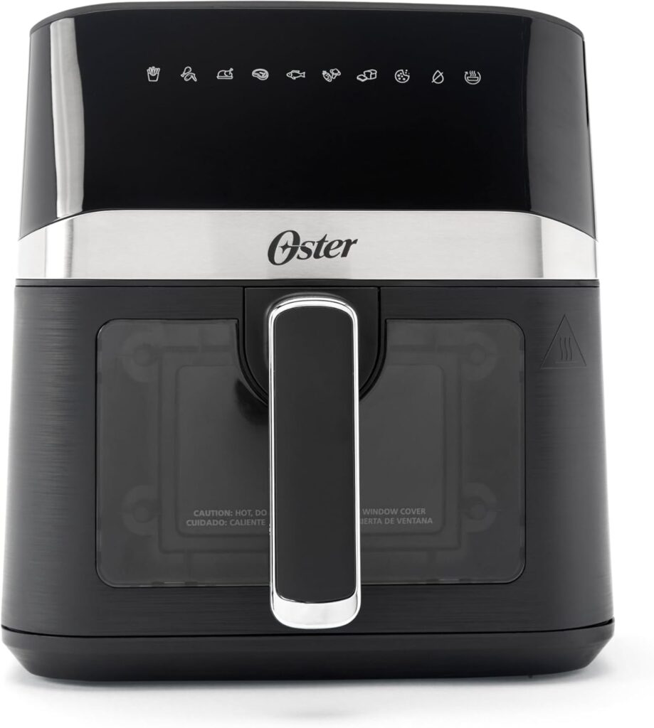 Oster Compact Air Fryer, 4-Quart Digital Airfryer with Window, Easy-to-Use Countertop Air Fryer