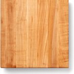 John Boos B Series Square Wooden Maple Cutting Board 12”x12” – 1.5” Thick, 6-lb Non-Reversible Butcher Block with Wood Bun Feet & Edge-Grain