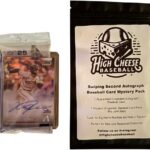 High Cheese Baseball Swiping Second Autograph Baseball Card Mystery Pack. 1 Autograph Card, 1 Modern Pack