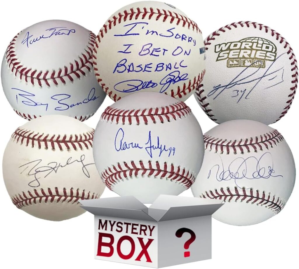 Autographed/Signed Rawlings Official MLB Baseball Mystery Box with PSA JSA or Beckett COA