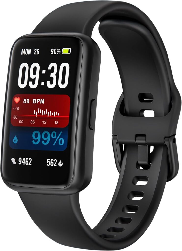 Fitness Trackers,Smart Watch with 1.47″ Color Screen,100+Sport Modes Fitness Watch with Heart Rate Sleep Monitor, Pedometer Step Counter Watch, 3TAM Waterproof Activity Trackers for Women Men,BK