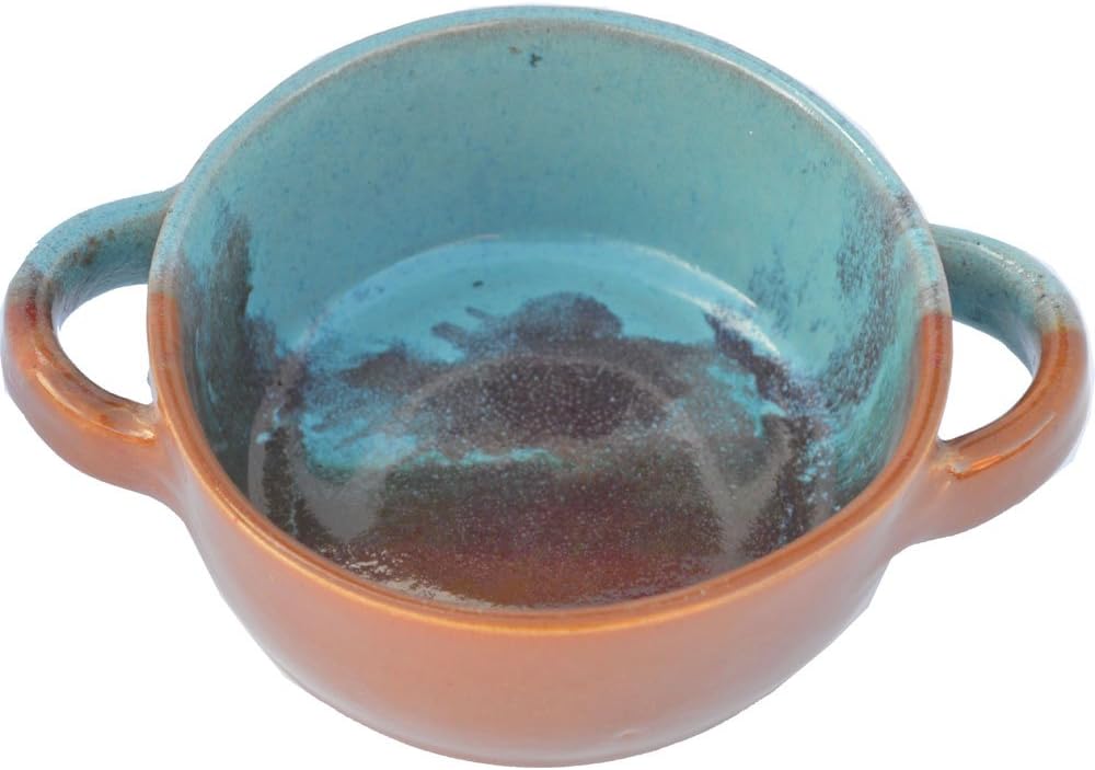 ALWAYS AZUL POTTERY French Onion Soup Bowl in Indian Summer Glaze – Handmade Ceramic Pottery Bowl – Handcrafted Polished Stoneware – Unique & Stylish Glazed Bowl, Great for Soup, Salad, Cereal & More