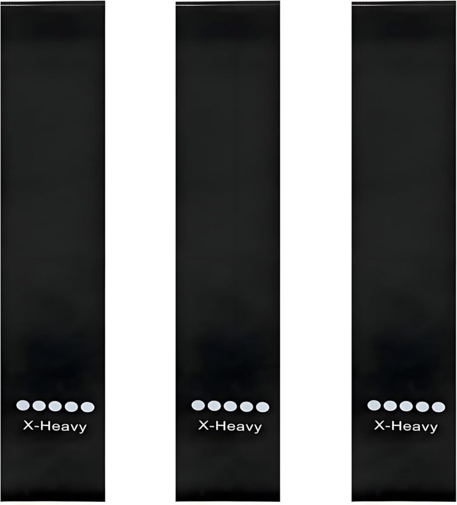 Ring Resistance Bands, X-Heavy Heavy Duty Resistance Ring Total Body Fitness Exercise Bands, A Must Have for Fitness Men and Women, Black 3 Pieces