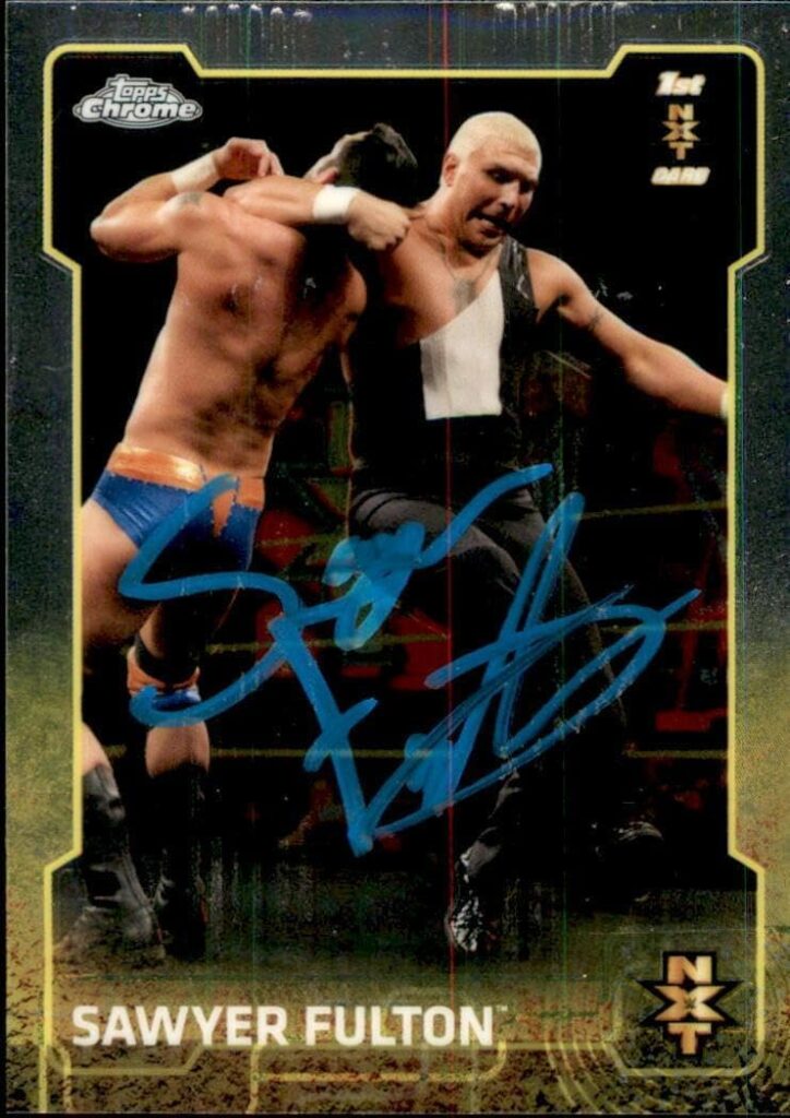 Sawyer Fulton Signed 2015 Topps Chrome NXT 1st Card #99 WWE Impact “Madman – Autographed Soccer Cards